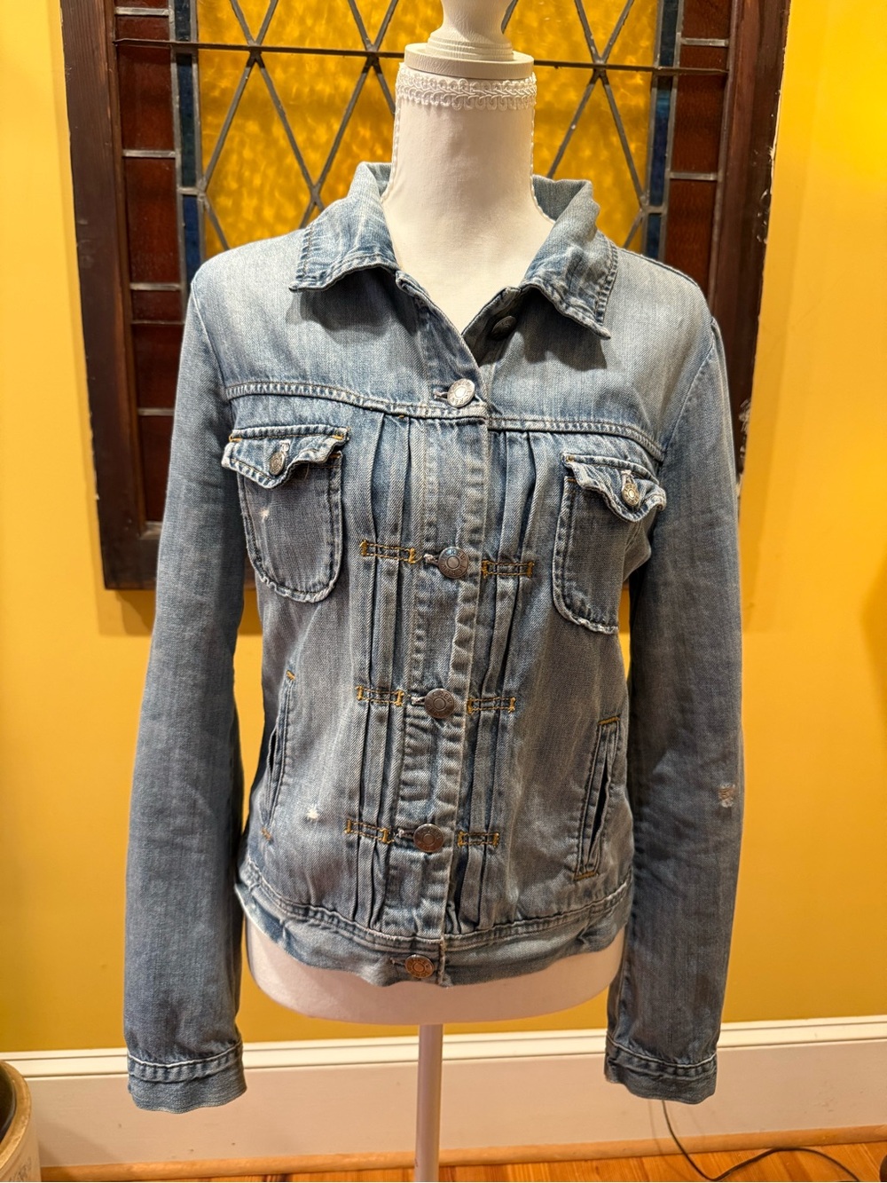 J Crew Distressed Jean Jacket